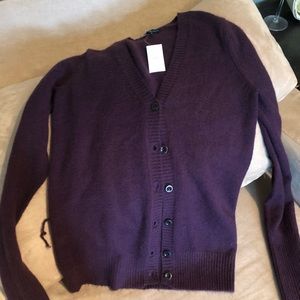 Purple cardigan